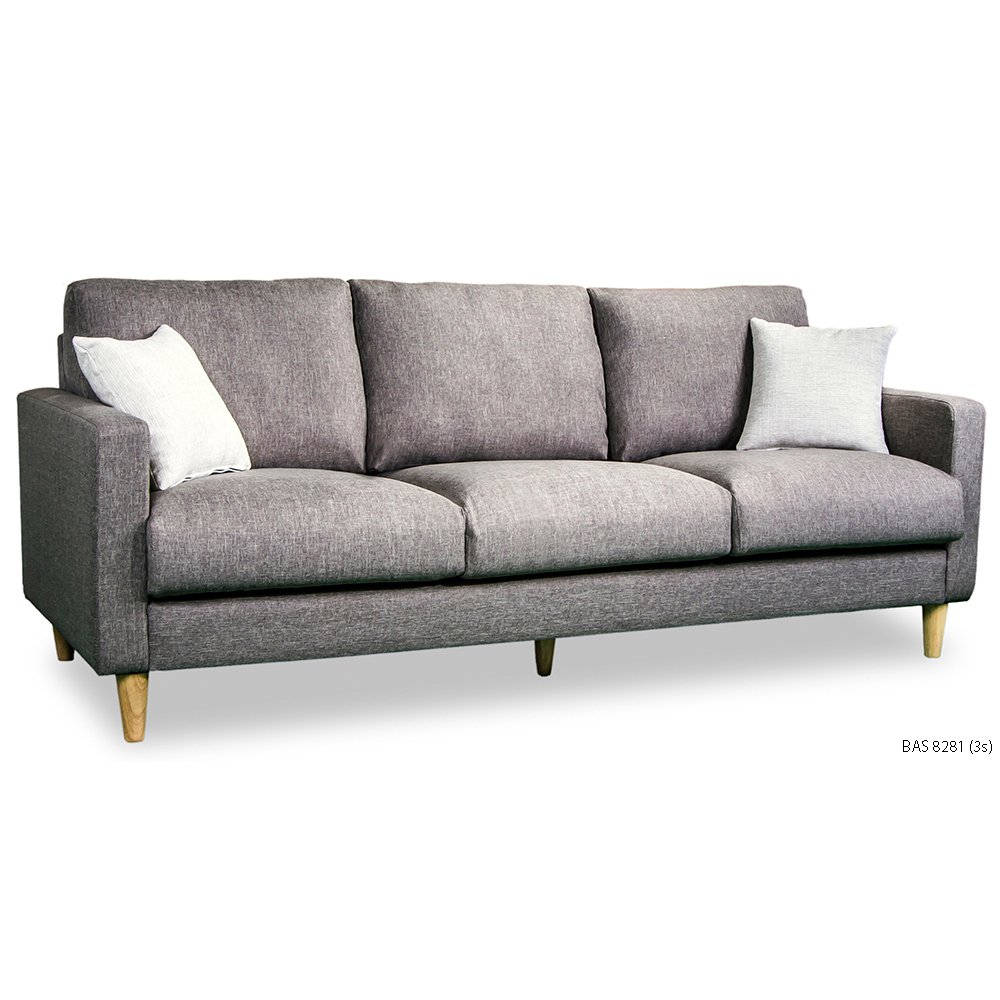 Sofa BAS8281 B Living Room Modern Home Furniture Genuine Leather Fabric 3+2+1 Couch Lounges Malaysia