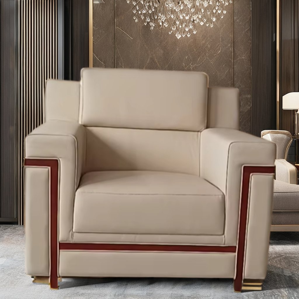 Professional Supply Luxury PU Leather VIP lounge single Office Sofa Set Modern Design for Home Office & Hotel for Living Room