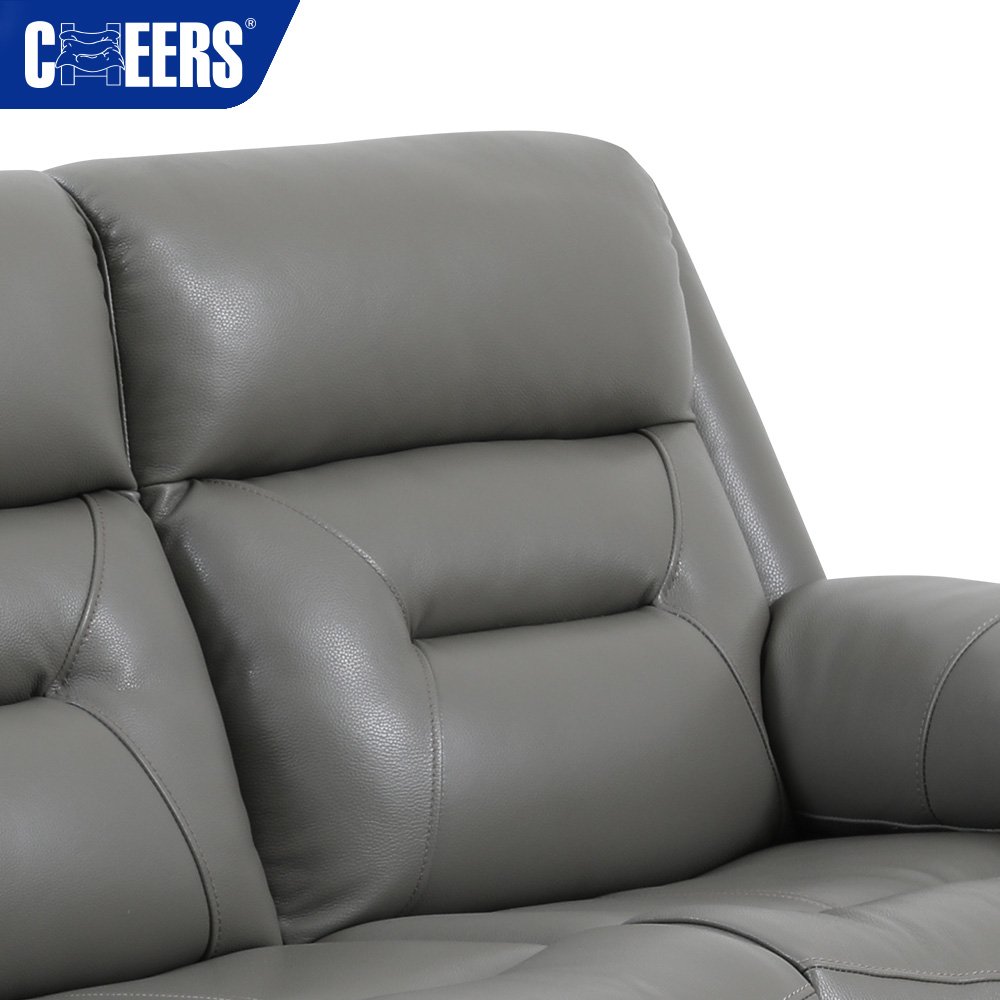 MANWAH CHEERS Modern Sofa Design PU Leather Power Recliner Sofa 3 Seater Reclining Divano Moderno Living Room Sofas