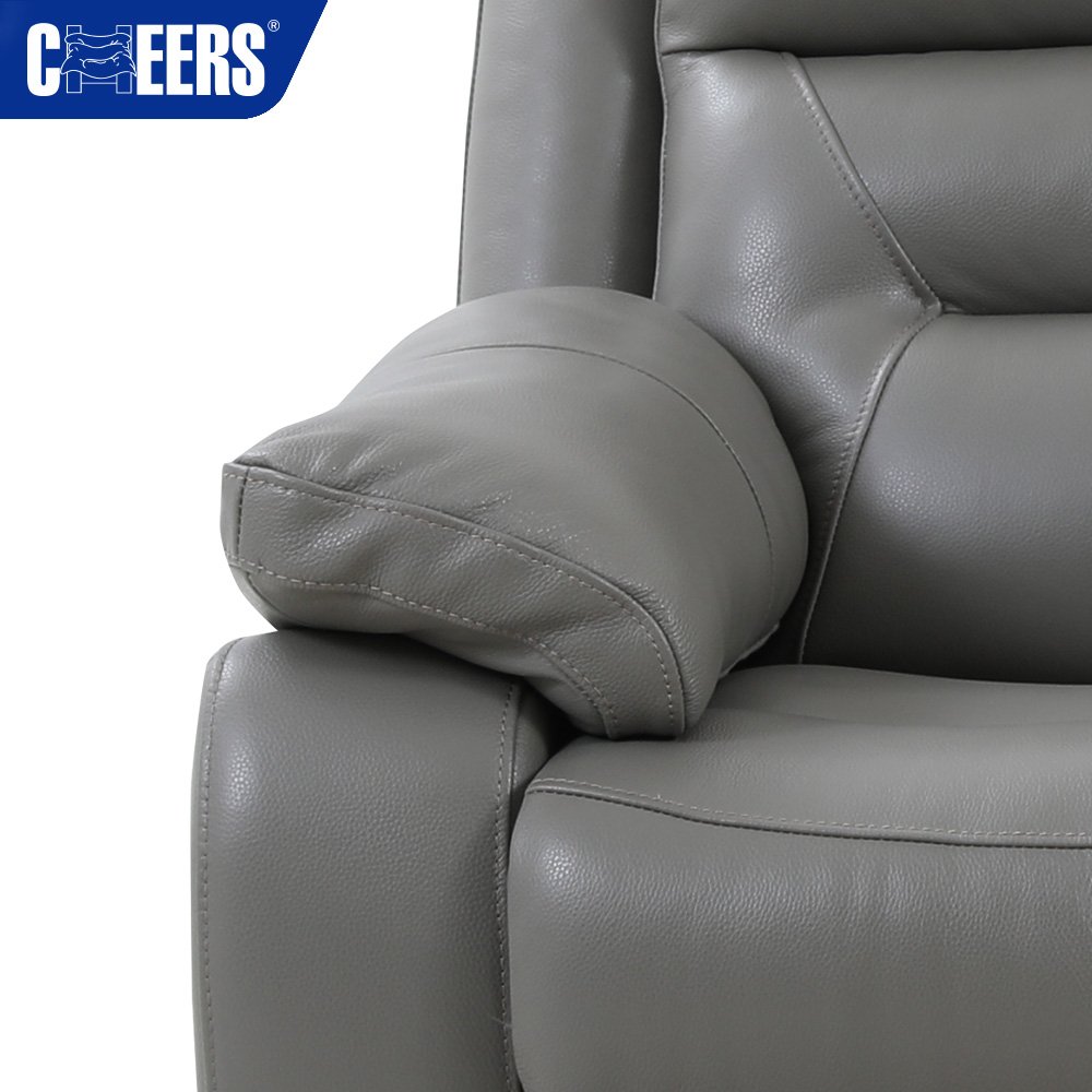 MANWAH CHEERS Modern Sofa Design PU Leather Power Recliner Sofa 3 Seater Reclining Divano Moderno Living Room Sofas