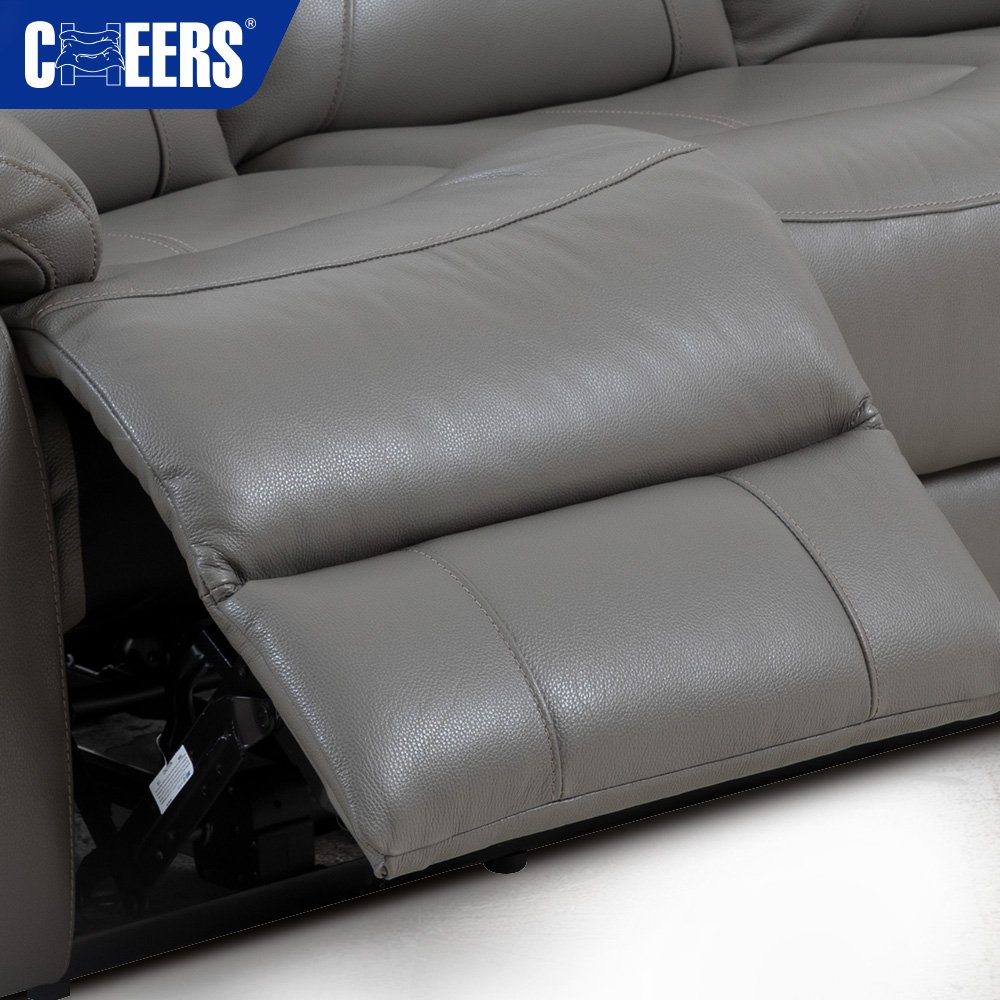 MANWAH CHEERS Modern Sofa Design PU Leather Power Recliner Sofa 3 Seater Reclining Divano Moderno Living Room Sofas