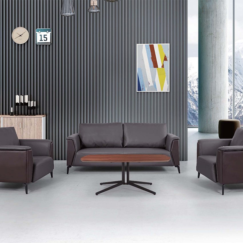 European Style Office Furniture Luxury Office Sofa Trend Style Modular Sofas Leather Sofa Office