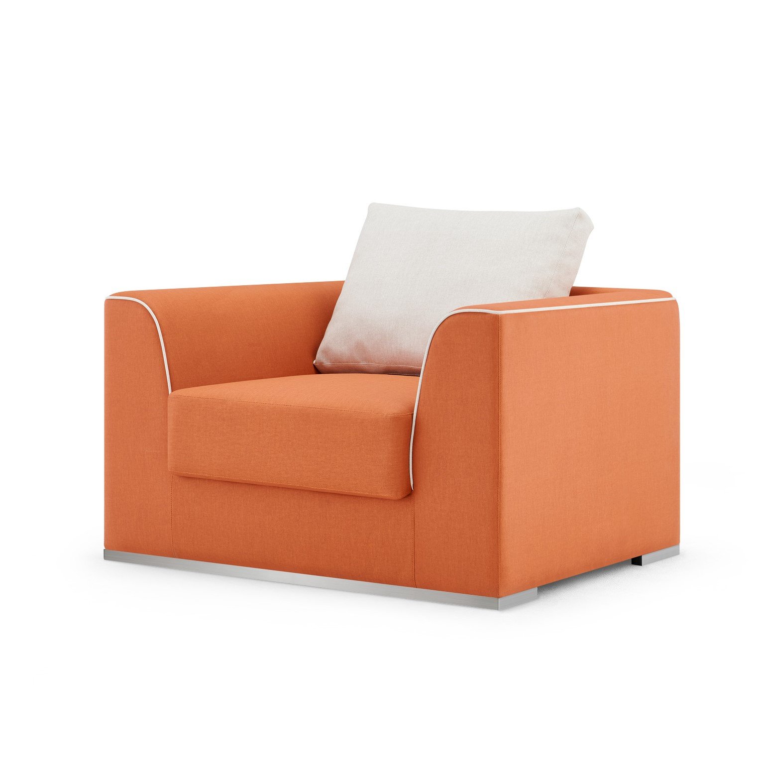 Modern Design Premium Office Reception Seating Single Orange Sofa For Waiting Area