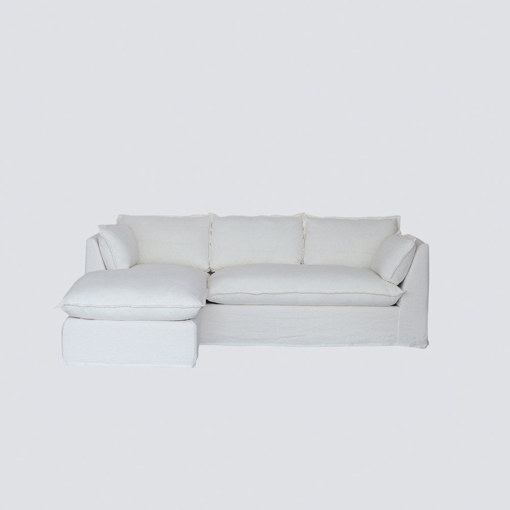 NS FURNITURE Living-room Cloud Couch Sofa Luxury Modern Sofa with Slip Cover Couch Ottoman for Three Four SeatS L Shape Sofa