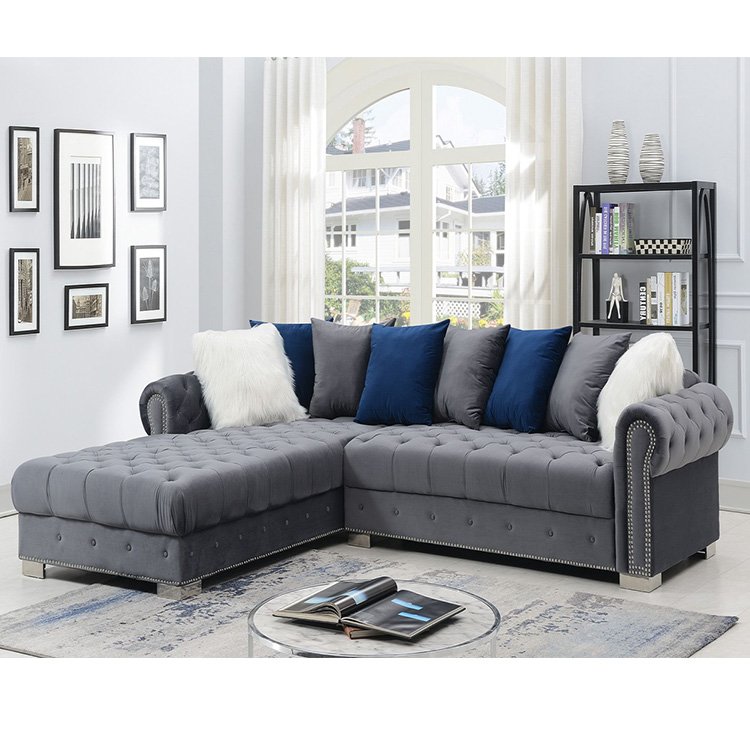 Living Room Sofas Furniture Set Modular Fabric Couches Sectional L Shape Sofa