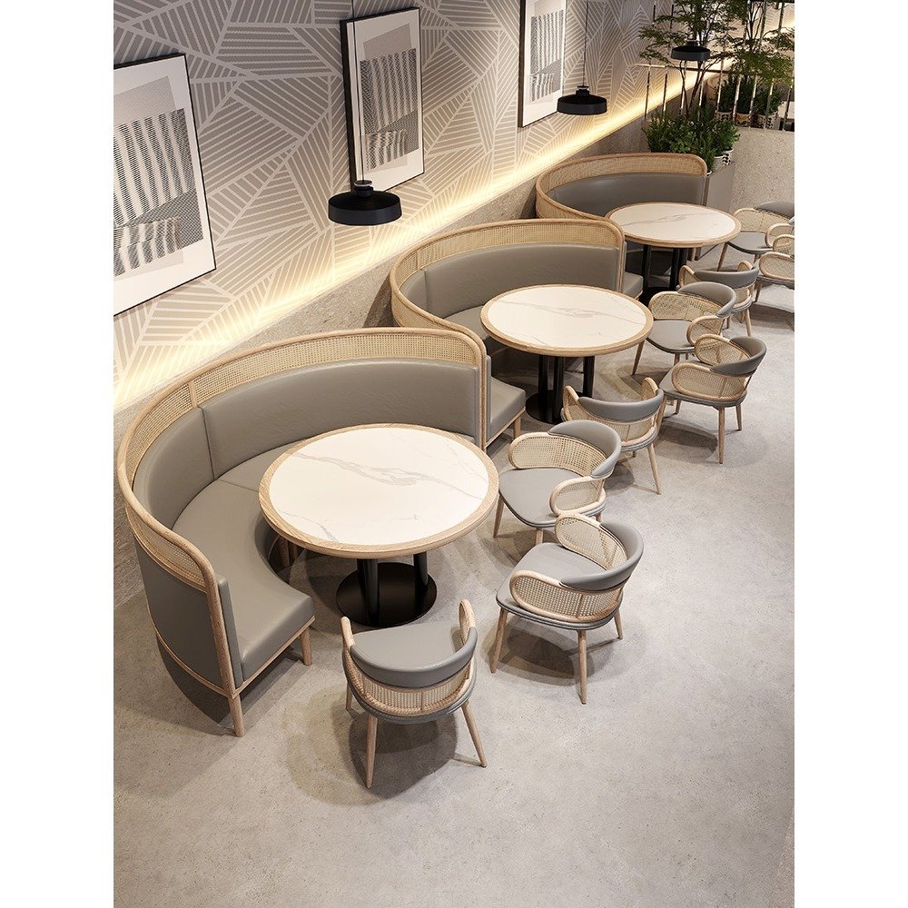 OEM/ODM high quality Custom Cafeteria Furniture High Back Single Side Banquette Restaurant Leather Sofa Booth Seating