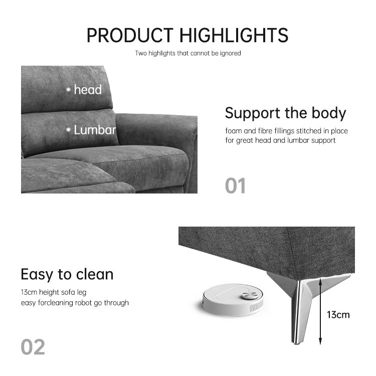LANDBOND Home Couch Living Room Sofas Three Seat European MIcrofiber Fabric Sofa Set Furniture set for villa and apartment