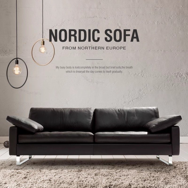 Good Price Business Reception Guests To Discuss Leather Office Sofa Three Coffee Table Combination