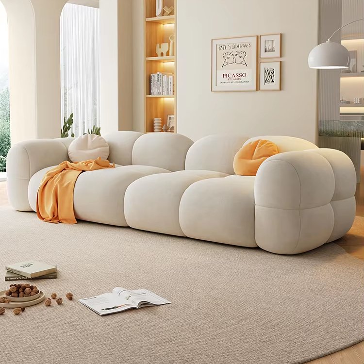 Sofa chaise lounge high end quality combination corduroy design casual sofa modular cloudy lovely furniture