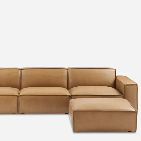 Fabric Sofa Living Room Furniture Orange Modular 5 Seats Power Sectional Sofas
