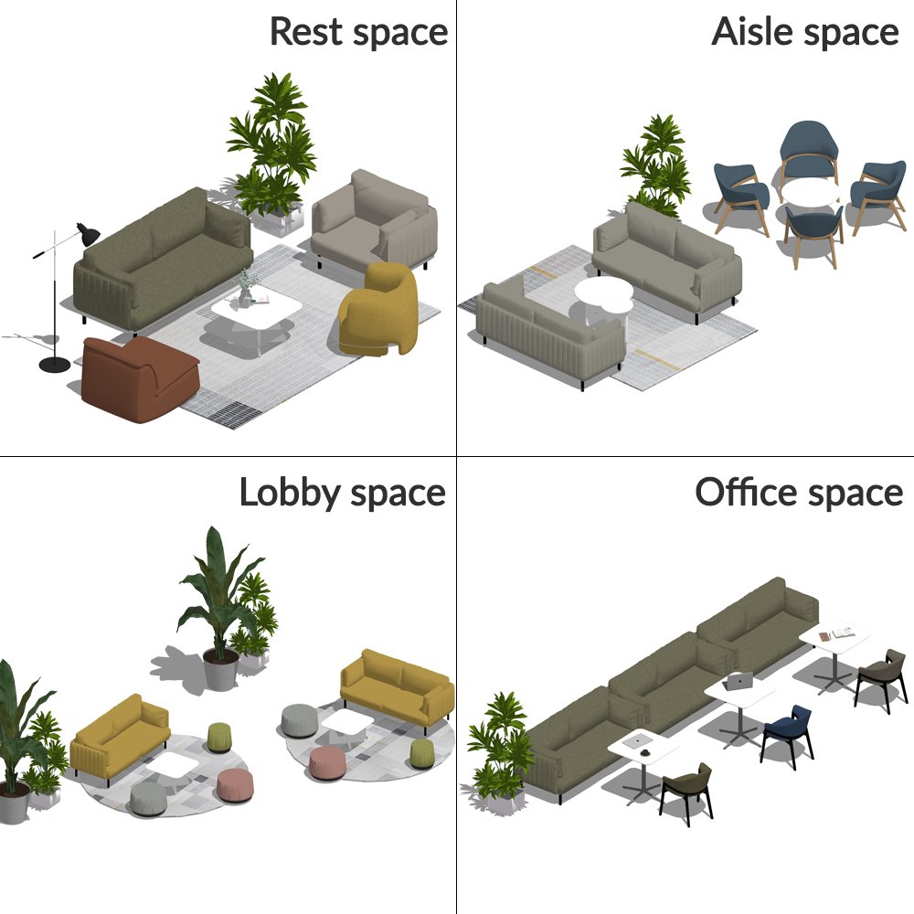 Simple Design Executive Office Sofa Commercial Waiting Area Office Sofa Set