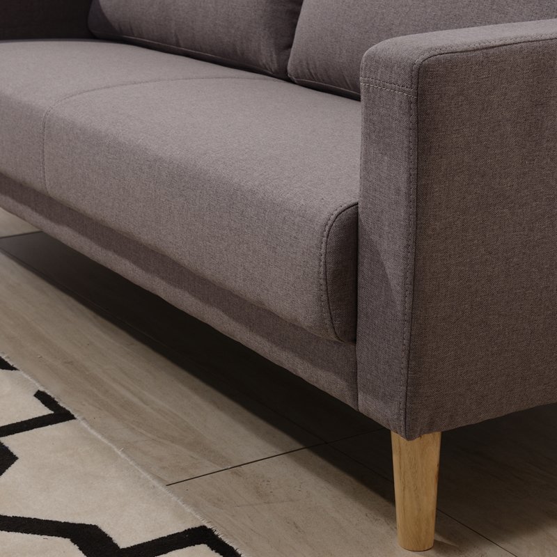 Quality Choice Ingenious Design Removable Washable Gray U-Shaped Solid Wood Office Sofa