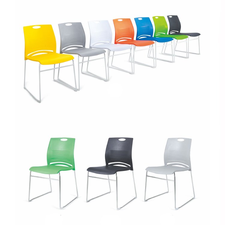 cheap waiting visitor reception training room office stackable plastic chair on stock