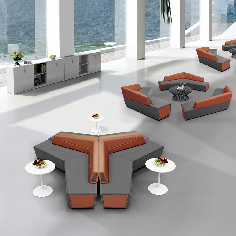 FLYA Lounge Couch Furniture Waiting Room Office Sofa Sectional Public Area Reception Sofa Set