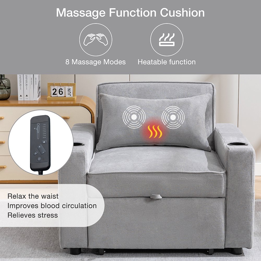 VANBOW grey color multifunctional folding space saving living room sofa bed for sale