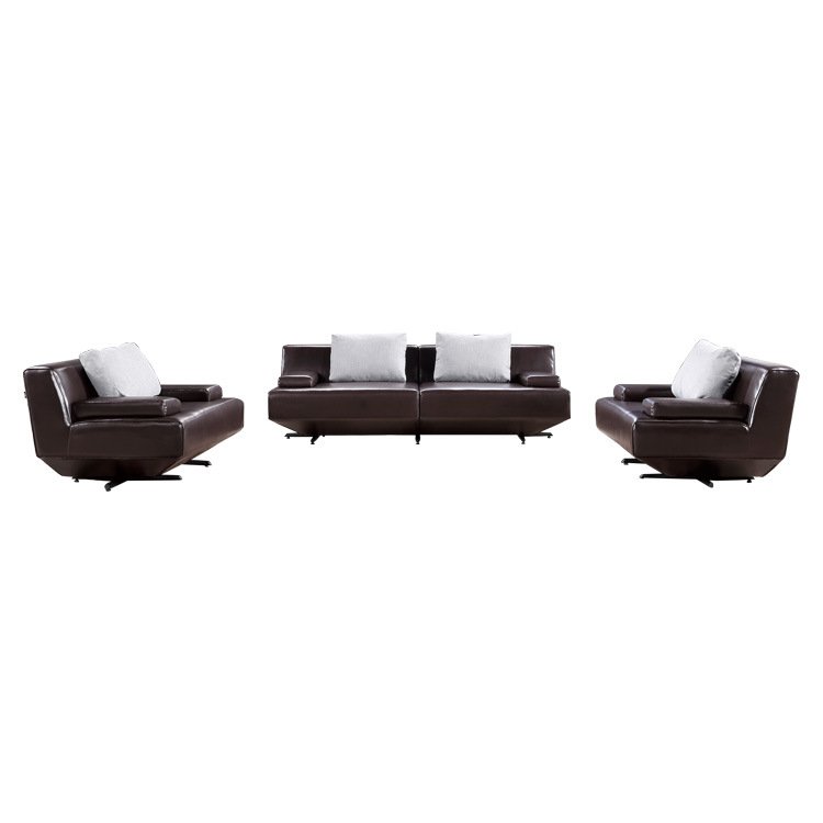 Modern Living Room Grey Leather Waiting Room Hotel Reception Sectional Office Sofa
