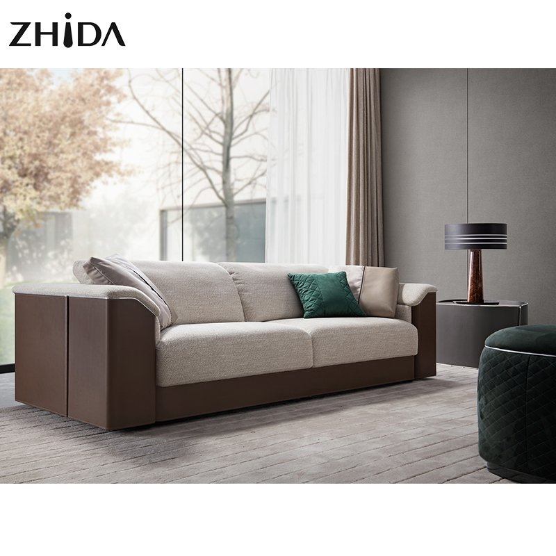 High end italian design luxury home villa furniture living room sofas fabric leather 2 3 seater sofa set