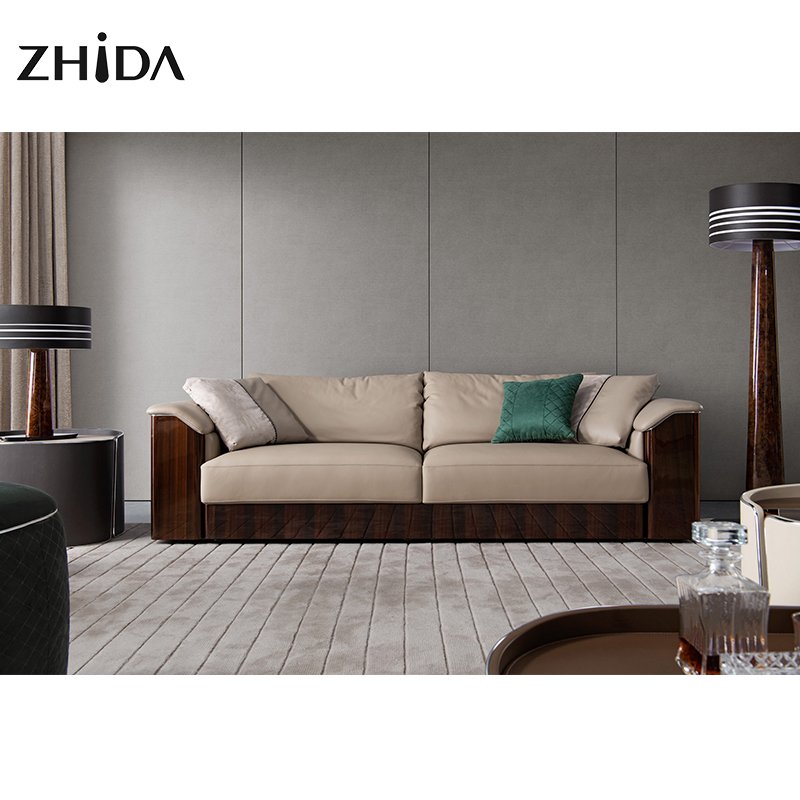 High end italian design luxury home villa furniture living room sofas fabric leather 2 3 seater sofa set