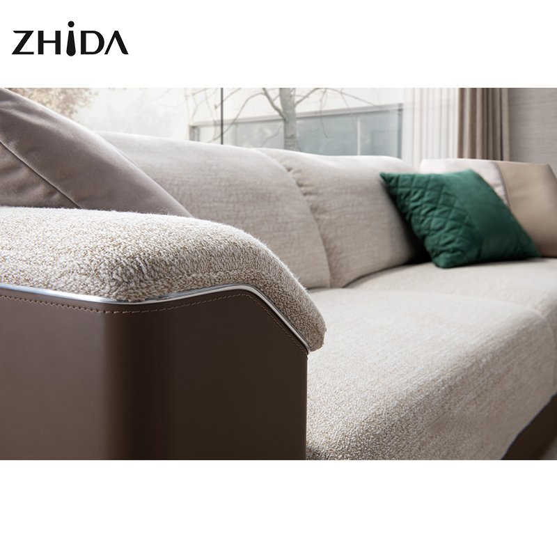High end italian design luxury home villa furniture living room sofas fabric leather 2 3 seater sofa set