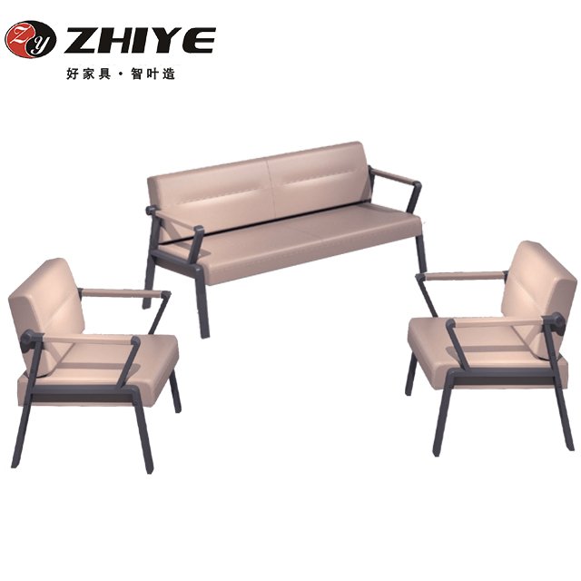 Wholesale modern indoor brown sectional leather lounge office reception sofa