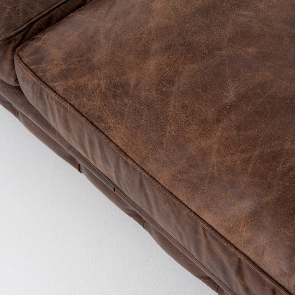 Chesterfield design living room sofas Genuine Leather sofa cover With Solid Wood living room furniture for home decor Use