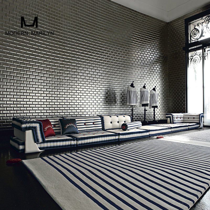 European Design Furniture Colorful Living Room Modular Couch Modern Marilyn Mah Jong Fabric Big Sofas Luxury Quality Floor Sofa