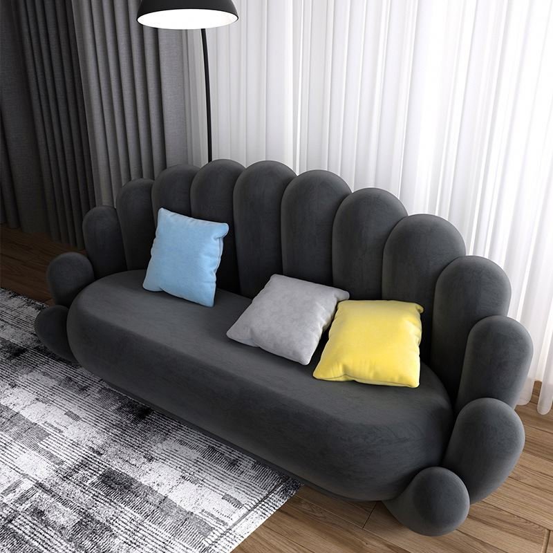 Fashion Creative Combination Living Room 1+2+3 Set Home Salon Furniture Velvet Recliner Sofa