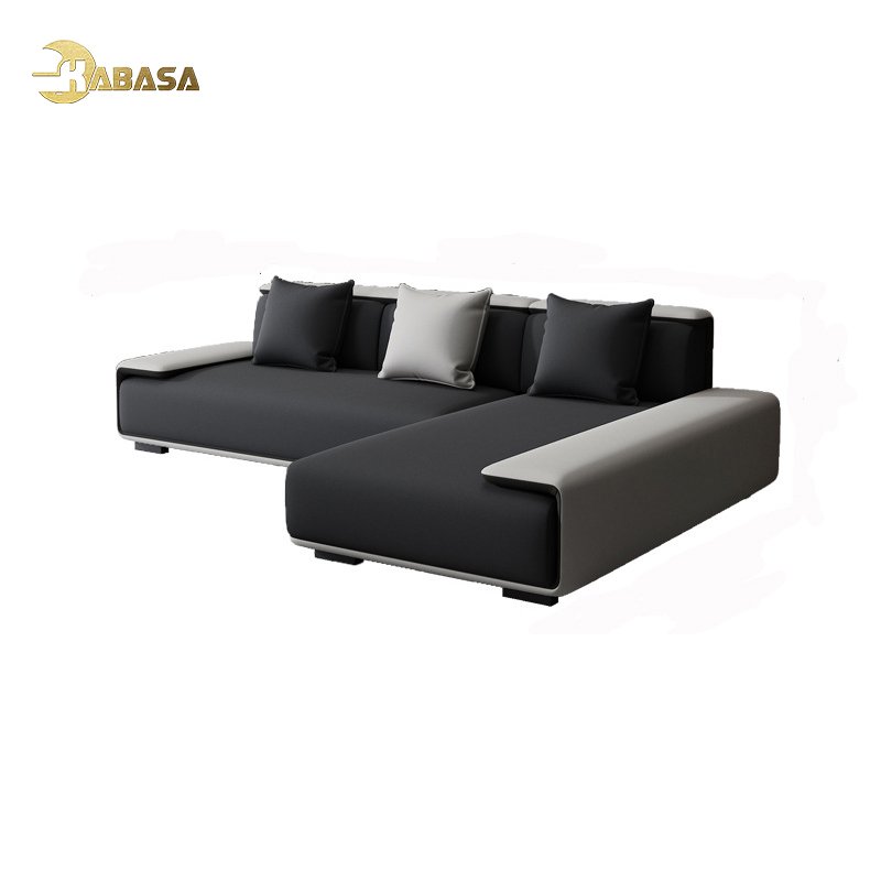 Modern sofa fabric sofa nordic style Leisure couch dark grey simple L shape sofa