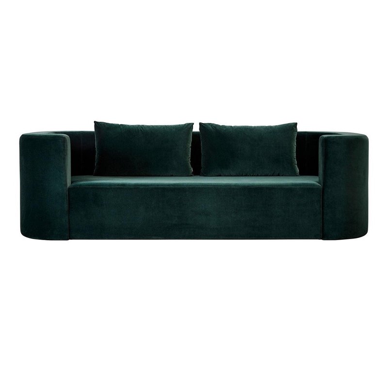 Velvet Couches Sofa 3 Seater Round Curved Living Room Furniture for Home Luxury