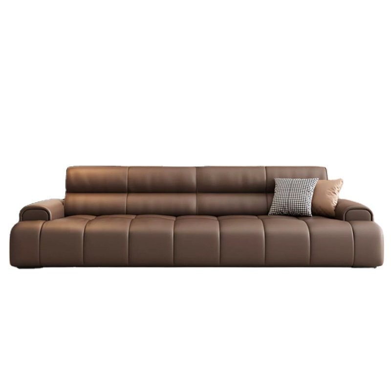Modern Minimalist Leather Office Sofa for Living Room School Villa for VIP Business Reception Leisure Areas for Three People