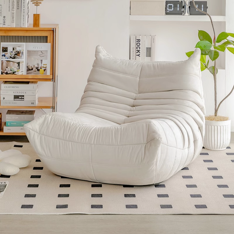 vacuum compressed modern ergonomic design good quality upholstery customize fabric accent chair togo sofa for living room