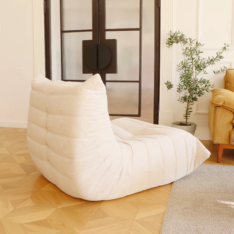 vacuum compressed modern ergonomic design good quality upholstery customize fabric accent chair togo sofa for living room