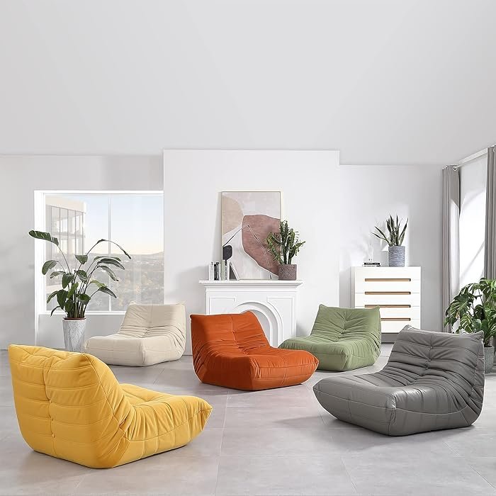 vacuum compressed modern ergonomic design good quality upholstery customize fabric accent chair togo sofa for living room