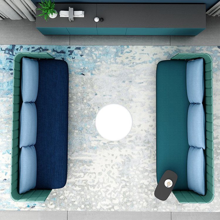Commercial Furniture Reception Lounge Comfortable Corner Office Sofas Durable Sectional Fabric sofa set furniture living room