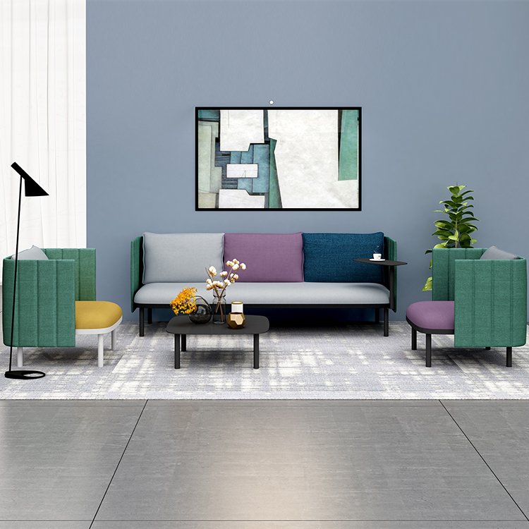 Commercial Furniture Reception Lounge Comfortable Corner Office Sofas Durable Sectional Fabric sofa set furniture living room