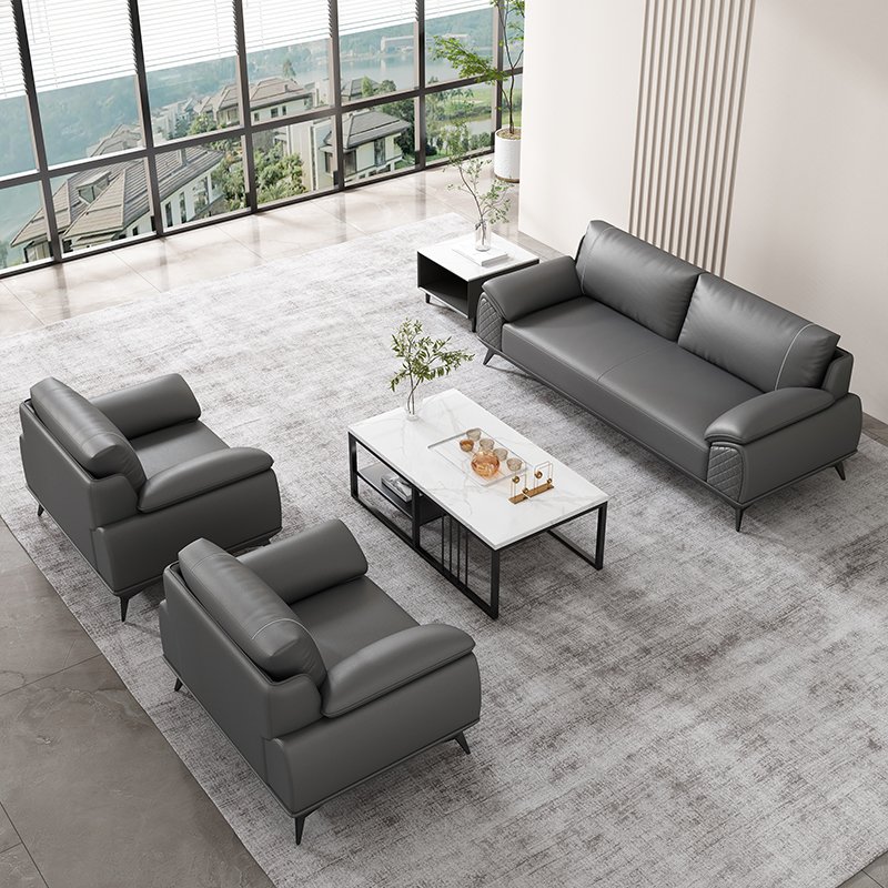 Foshan Furniture Wholesale Modern Office Sofa Luxury Executive Ceo Office Leather Sofa Business Reception