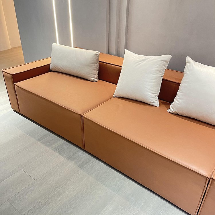 Modern Italian 4 Seater Recliner Modular Corner Couch Living Room Sectional Genuine Leather Leisure Sofa
