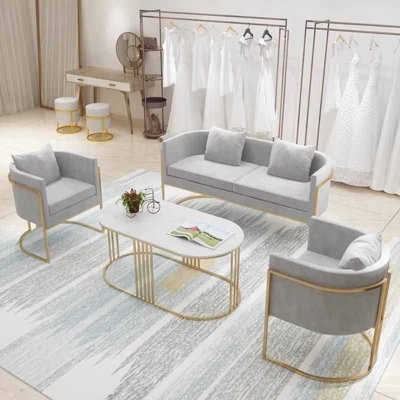 modern luxury velvet nail salon hotel restaurant sofa booth and table furniture