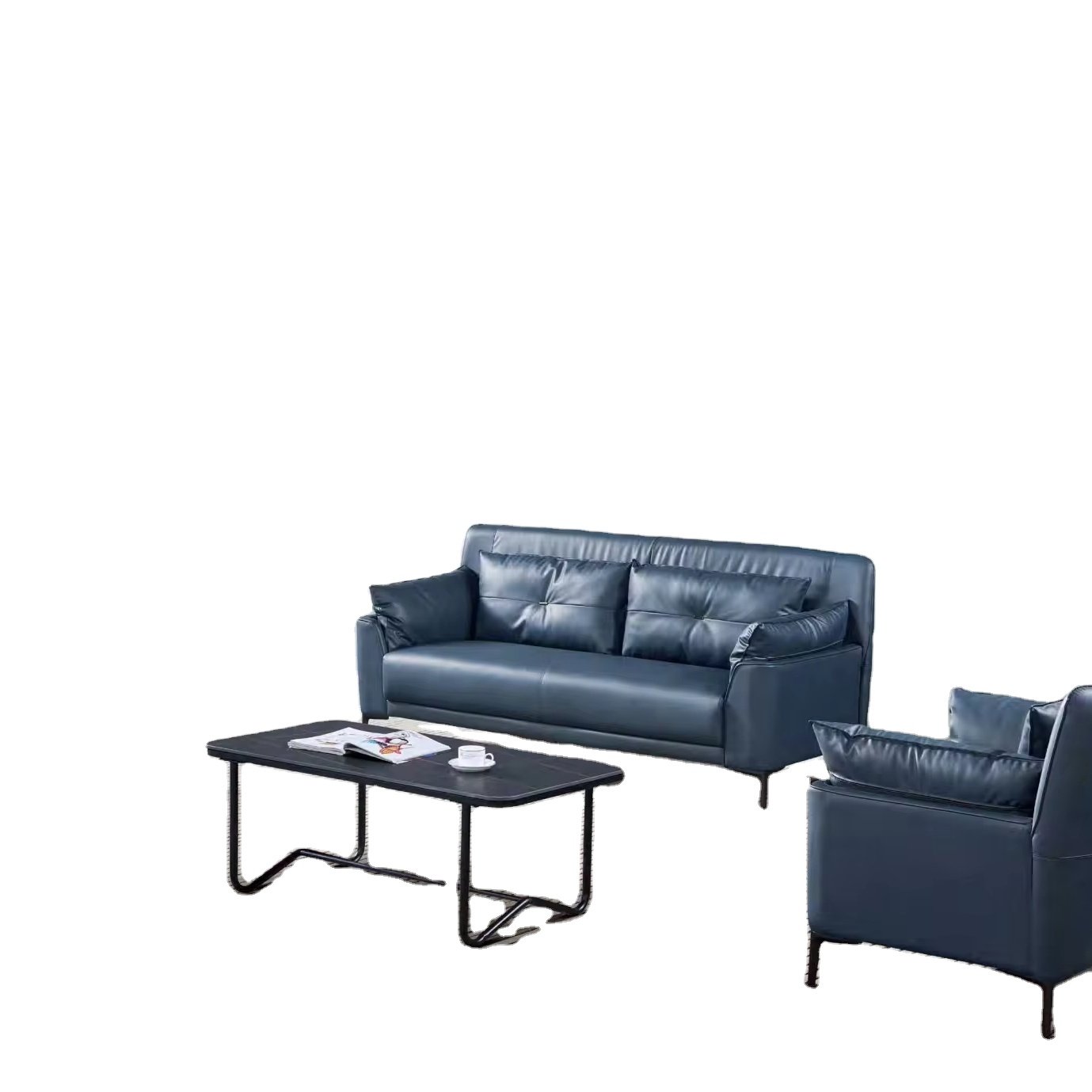 High Quality Minimalist Cloud Office Sofa PU Couch Sectional Living Room Sofa