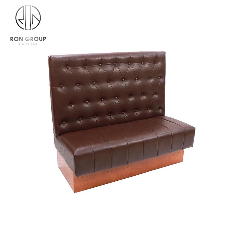 Luxury italian designs restaurant sectionals sofas PU leather bar booth sofa
