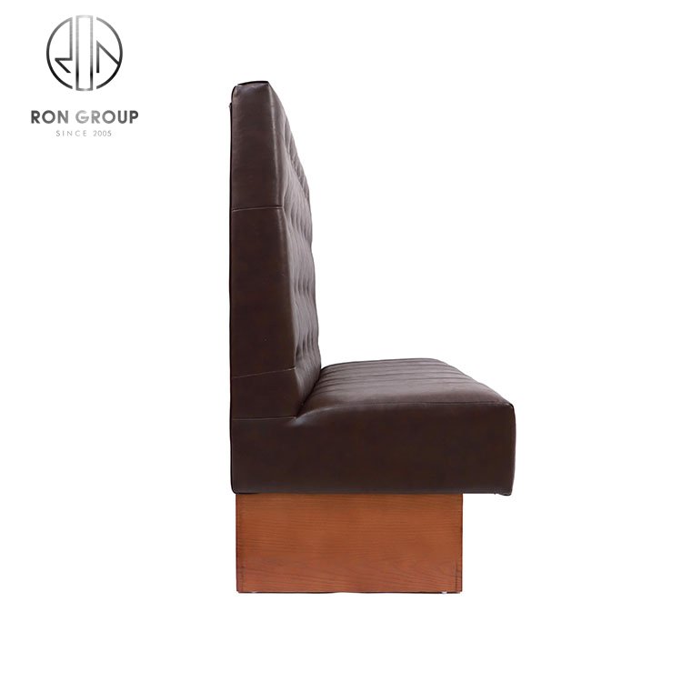 Luxury italian designs restaurant sectionals sofas PU leather bar booth sofa