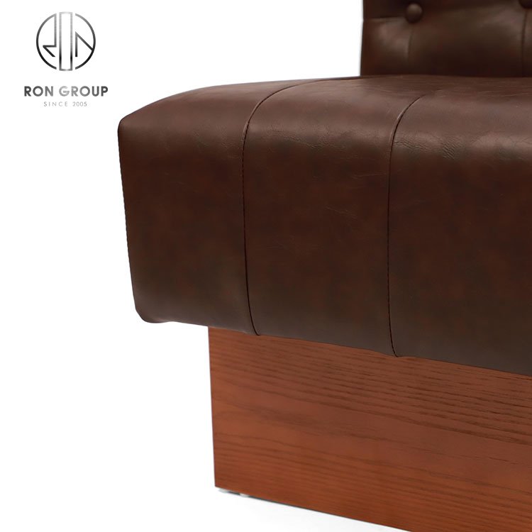 Luxury italian designs restaurant sectionals sofas PU leather bar booth sofa