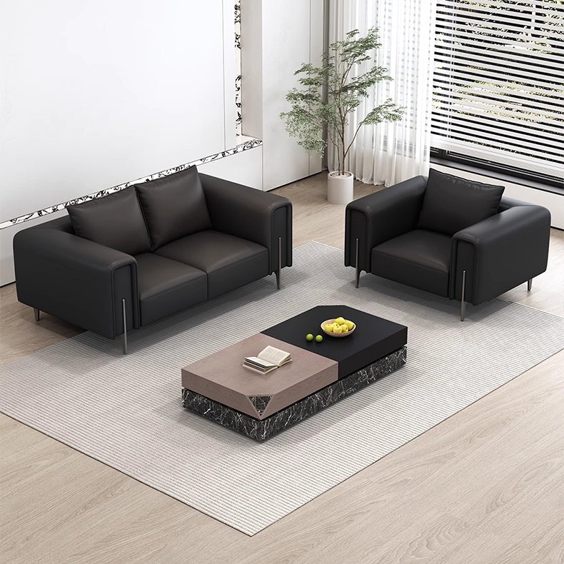 Durable high quality customized general leather set manager office sofa waiting area hotel lobby material