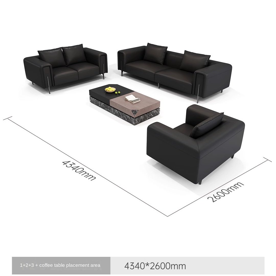 Durable high quality customized general leather set manager office sofa waiting area hotel lobby material