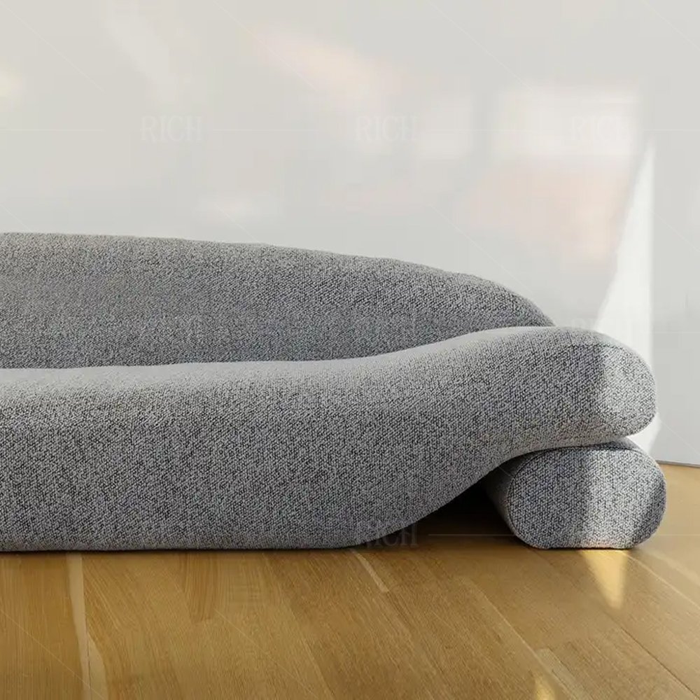 unique teddy wool comfortable soft sofa shearling modern Italian sheepskin sofa contemporary design lamb wool boucle lounge sofa