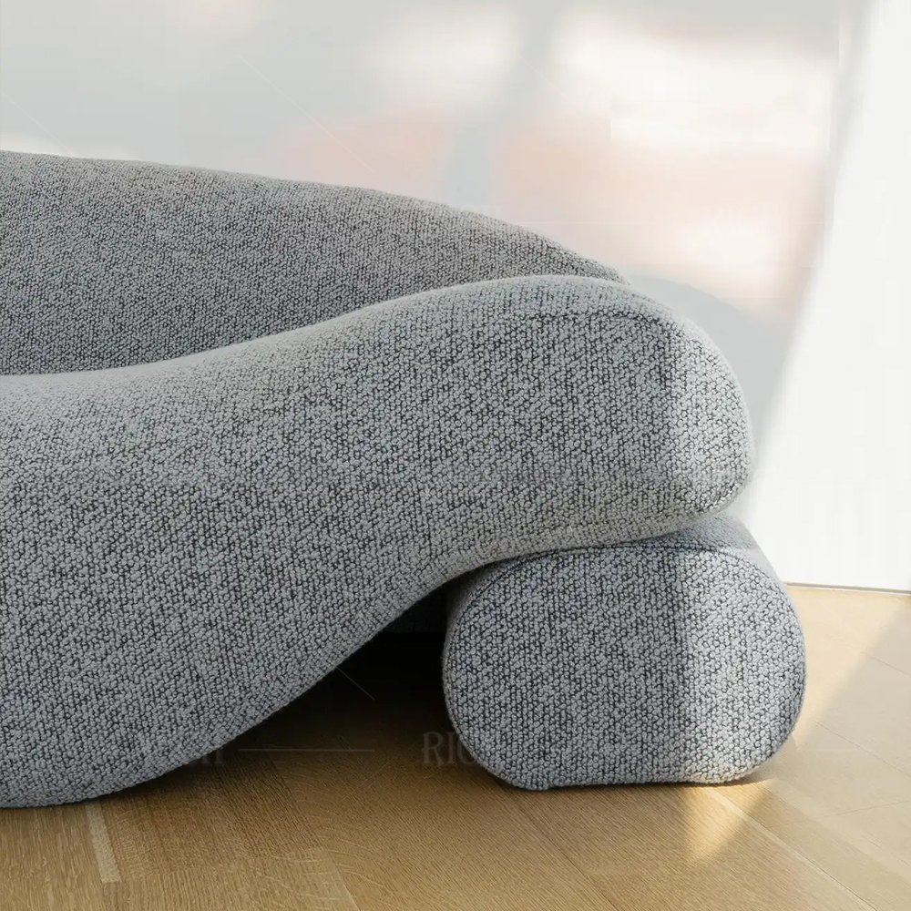 unique teddy wool comfortable soft sofa shearling modern Italian sheepskin sofa contemporary design lamb wool boucle lounge sofa