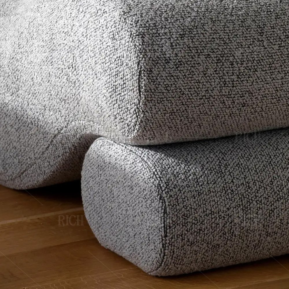 unique teddy wool comfortable soft sofa shearling modern Italian sheepskin sofa contemporary design lamb wool boucle lounge sofa