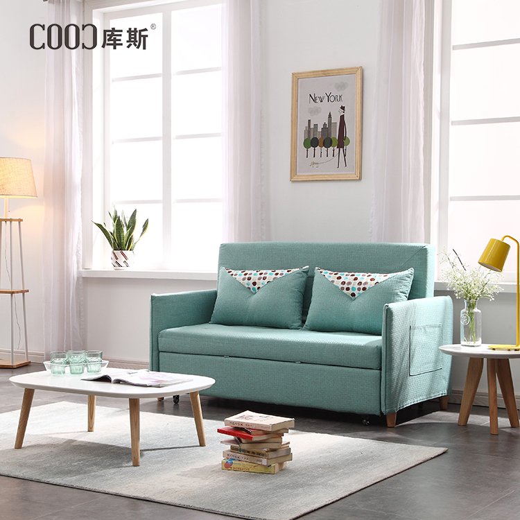 Modern Fabric Fold Up And Down Sofa Cum Bed With Storage Sleeper Sofa Bed