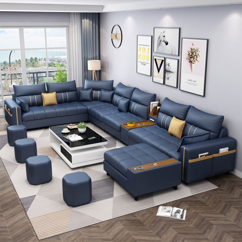MEIJIA weddi g Chinese style grey modern lounge suite 4sofa sofa set furniture