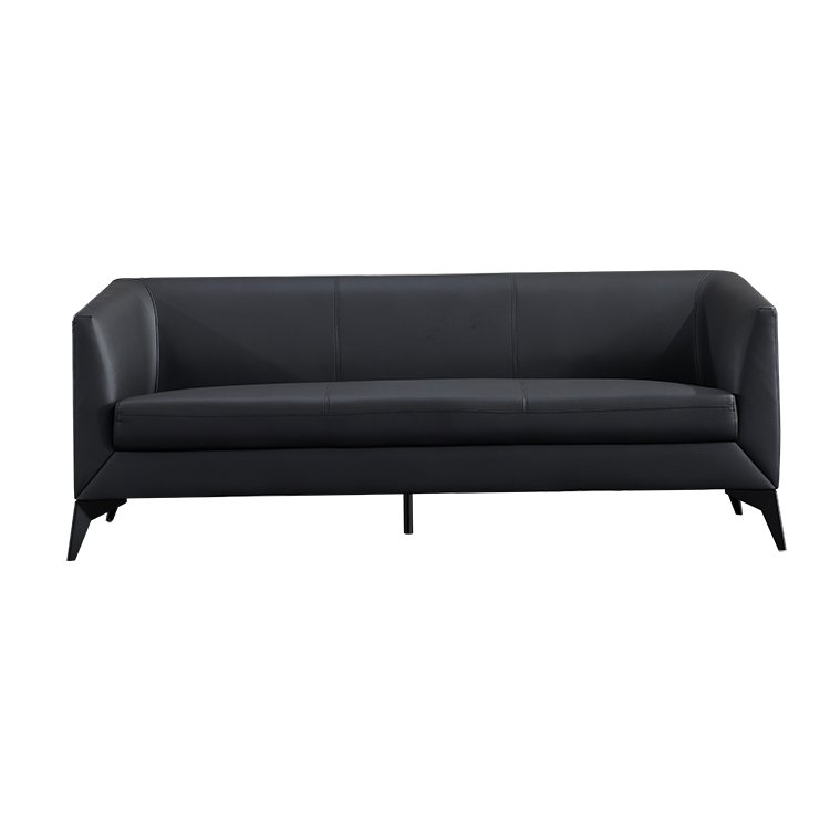 Home Office Sofas Set Furniture Luxury Solid Wood Frame Three Seater Leather Couch Set Living Room Sofa